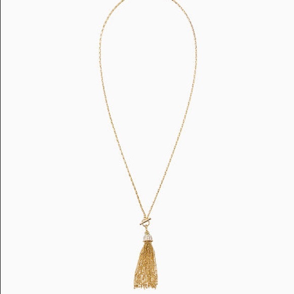 BNWT Lilly Pulitzer Gold Tassel Necklace - Picture 3 of 4